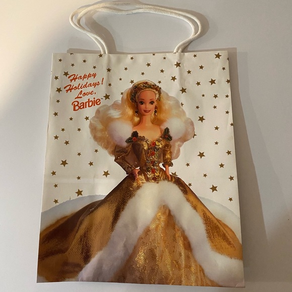 1995 Holiday Barbie Hallmark Gift Bag - Picture 1 of 2